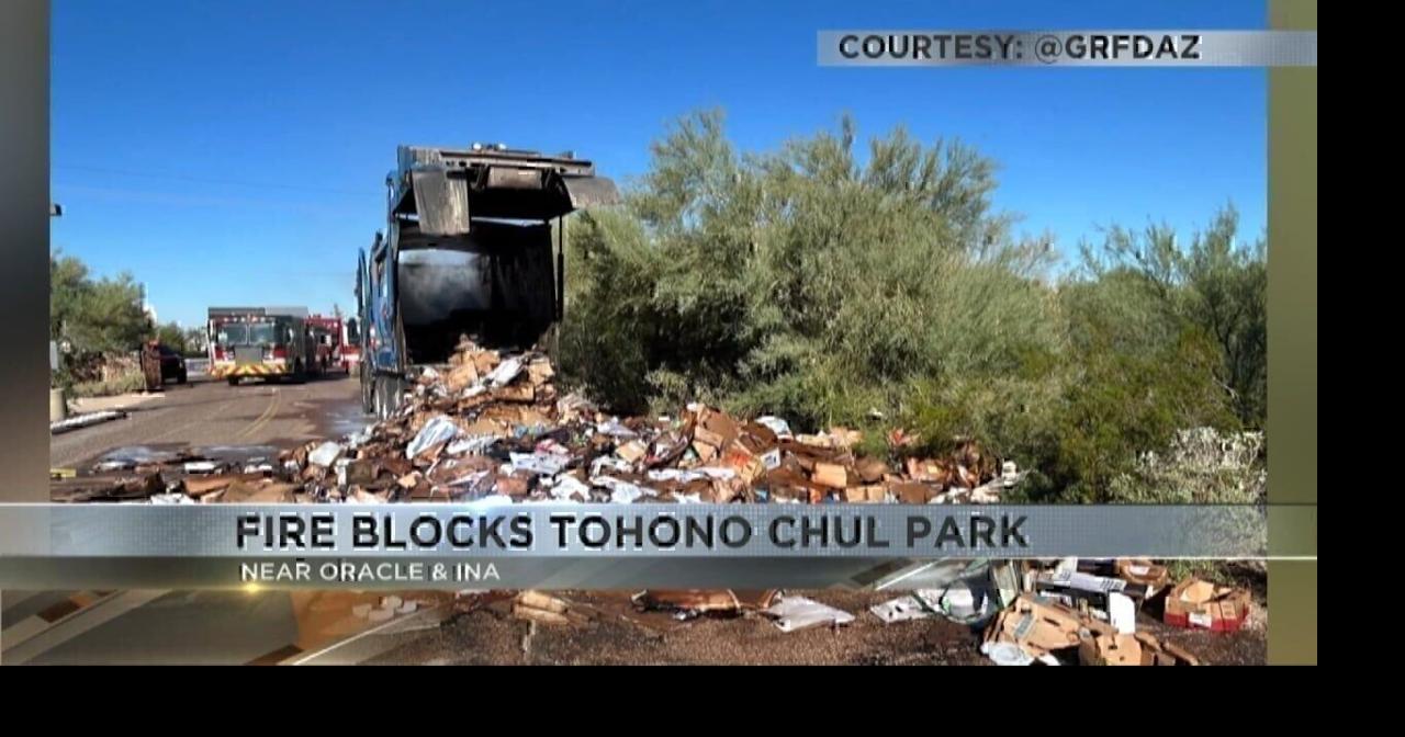 Golder Ranch Fire respond to garbage truck fire near Tohono Chul Park ...