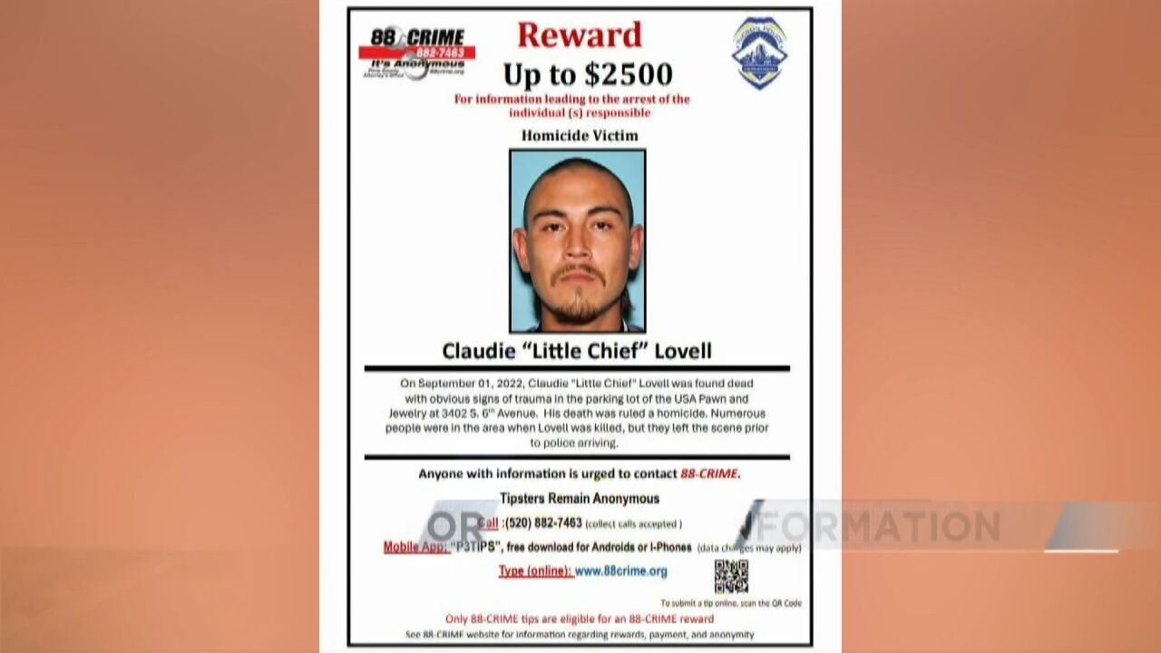 Tucson police offering 2500 reward for homicide information