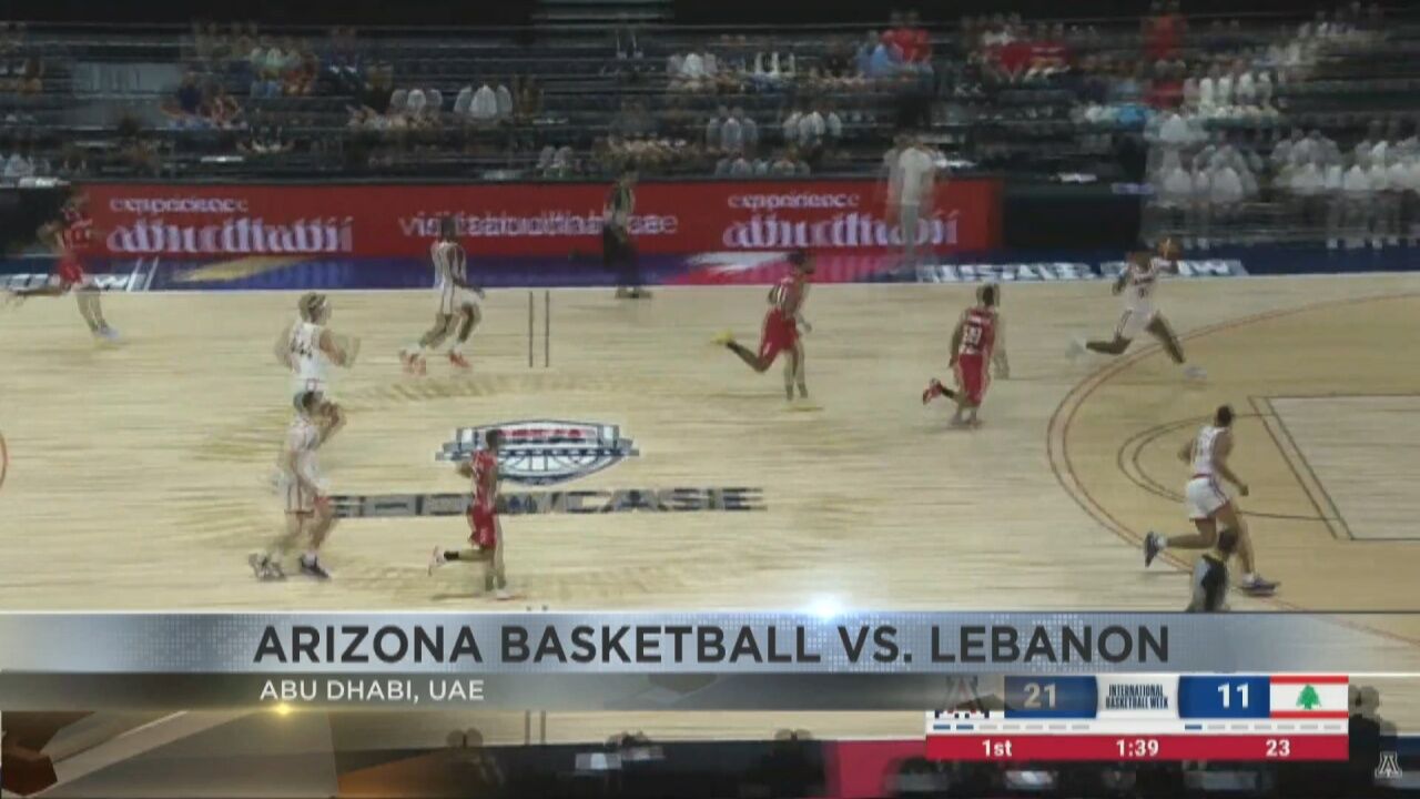Arizona Mens Basketball goes undefeated in Summer Tour with win over Lebanon Video kvoa