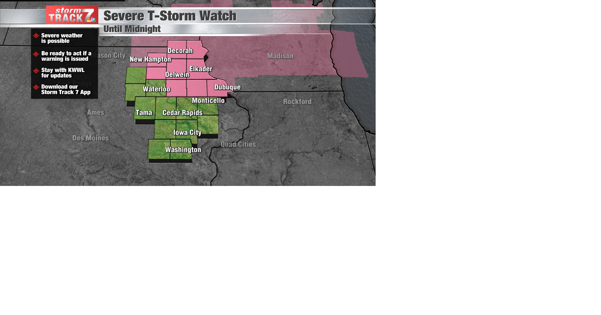 TRACKING: Hot and humid conditions | Forecast | kwwl.com