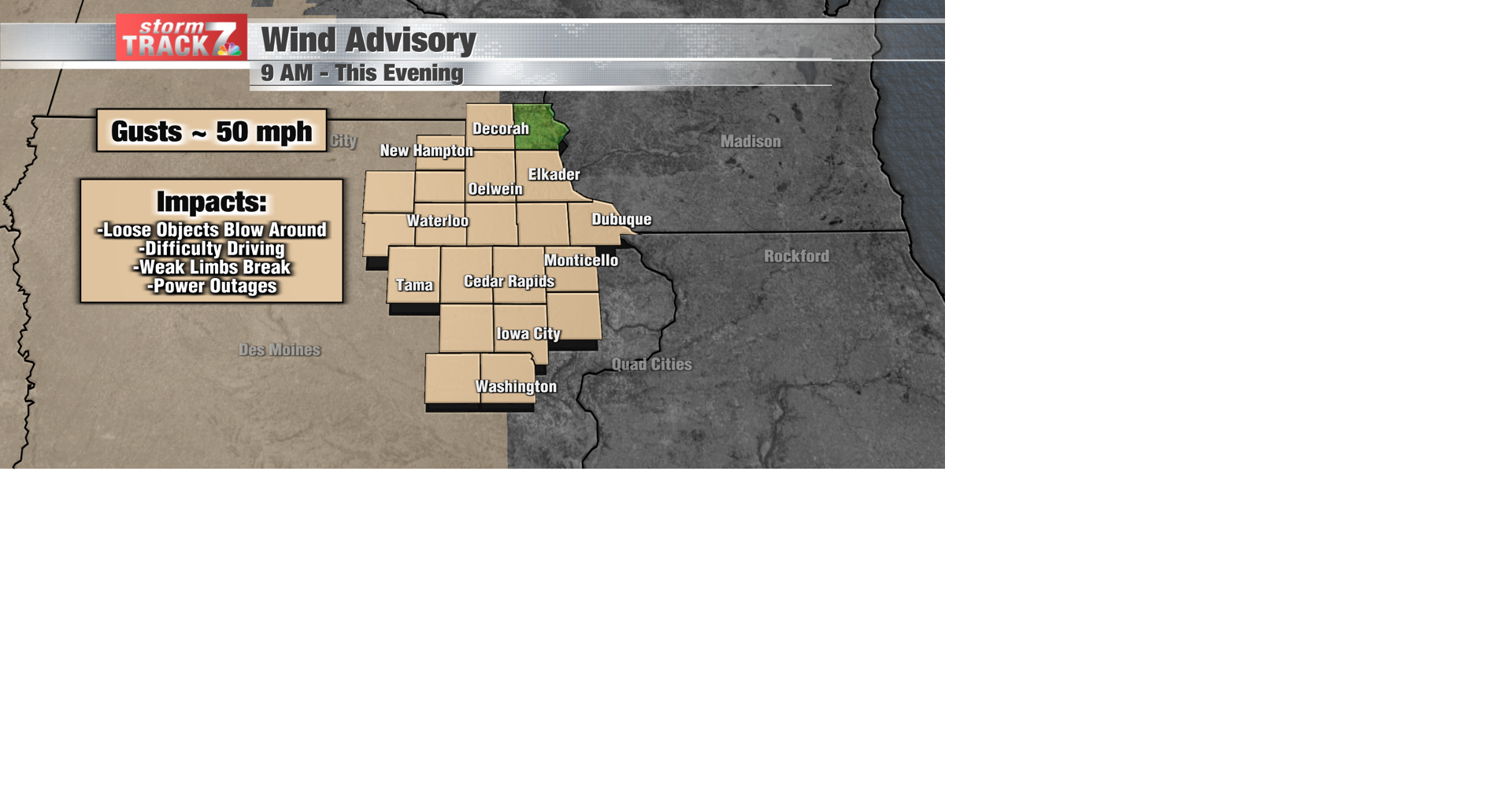TRACKING: Very warm and windy with late storms | Forecast | kwwl.com
