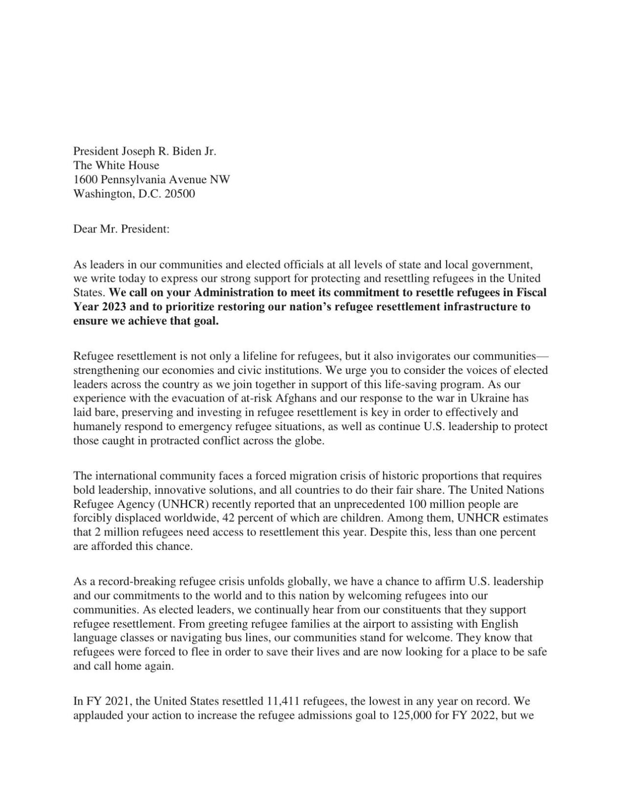 Dubuque letter to Biden