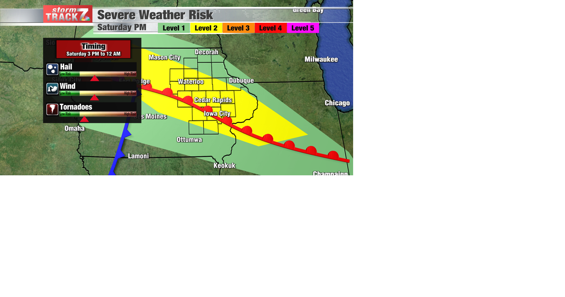 TRACKING: Humid; chance of strong storms | Forecast | kwwl.com