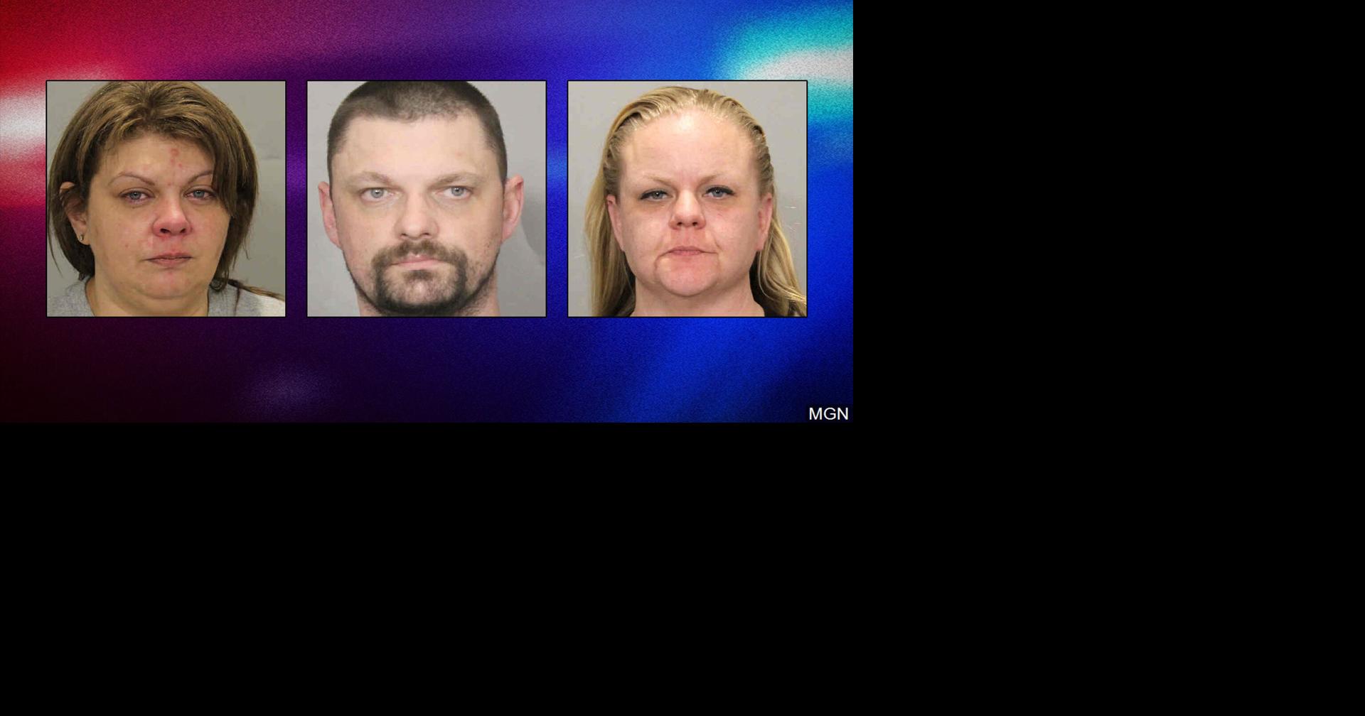 Three arrested on drug and child endangerment charges after search