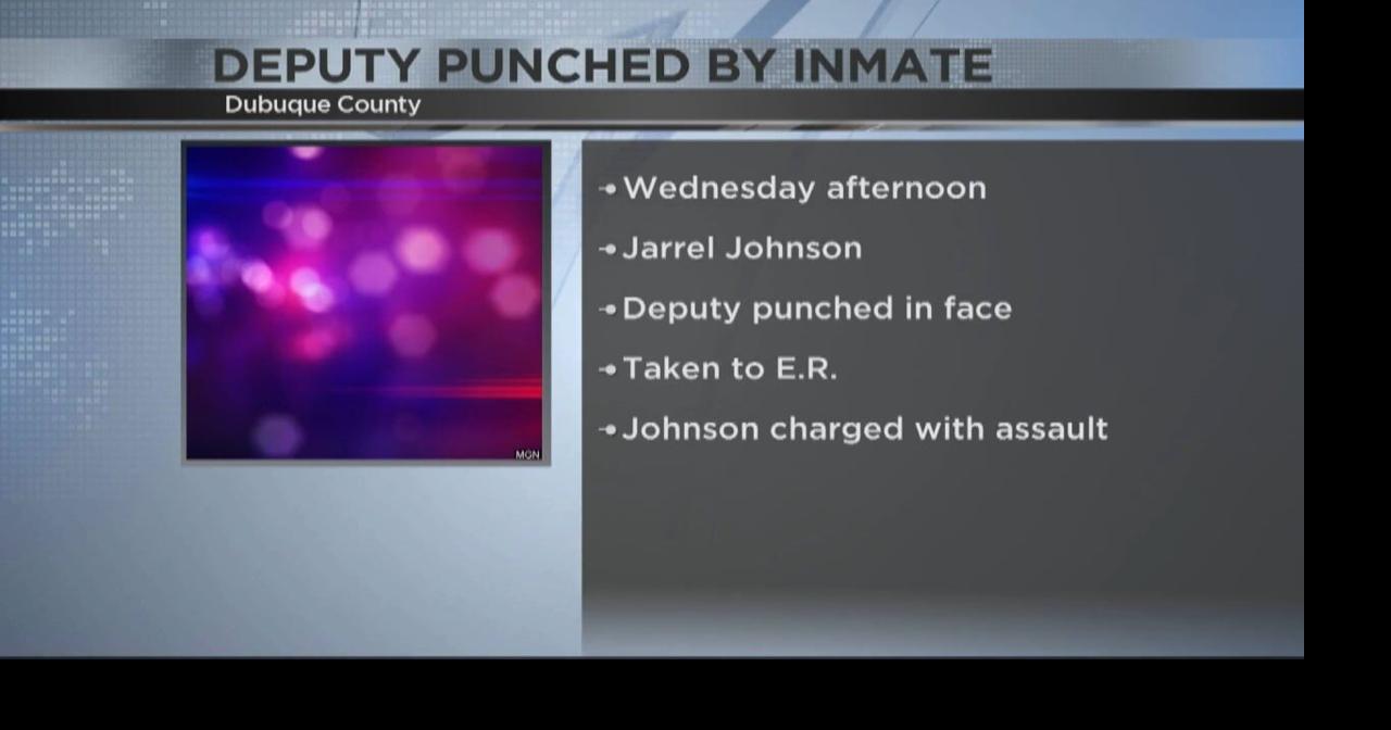 Dubuque County inmate charged with assault after punching Deputy