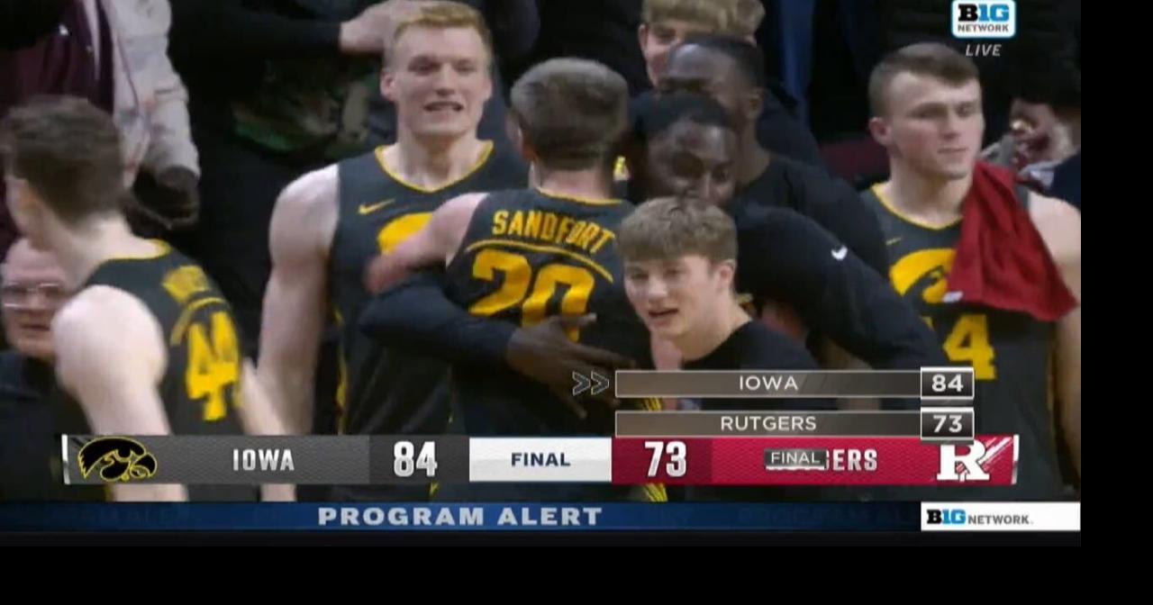Iowa closes on 80 run to beat Rutgers 8473 for its first Big Ten road