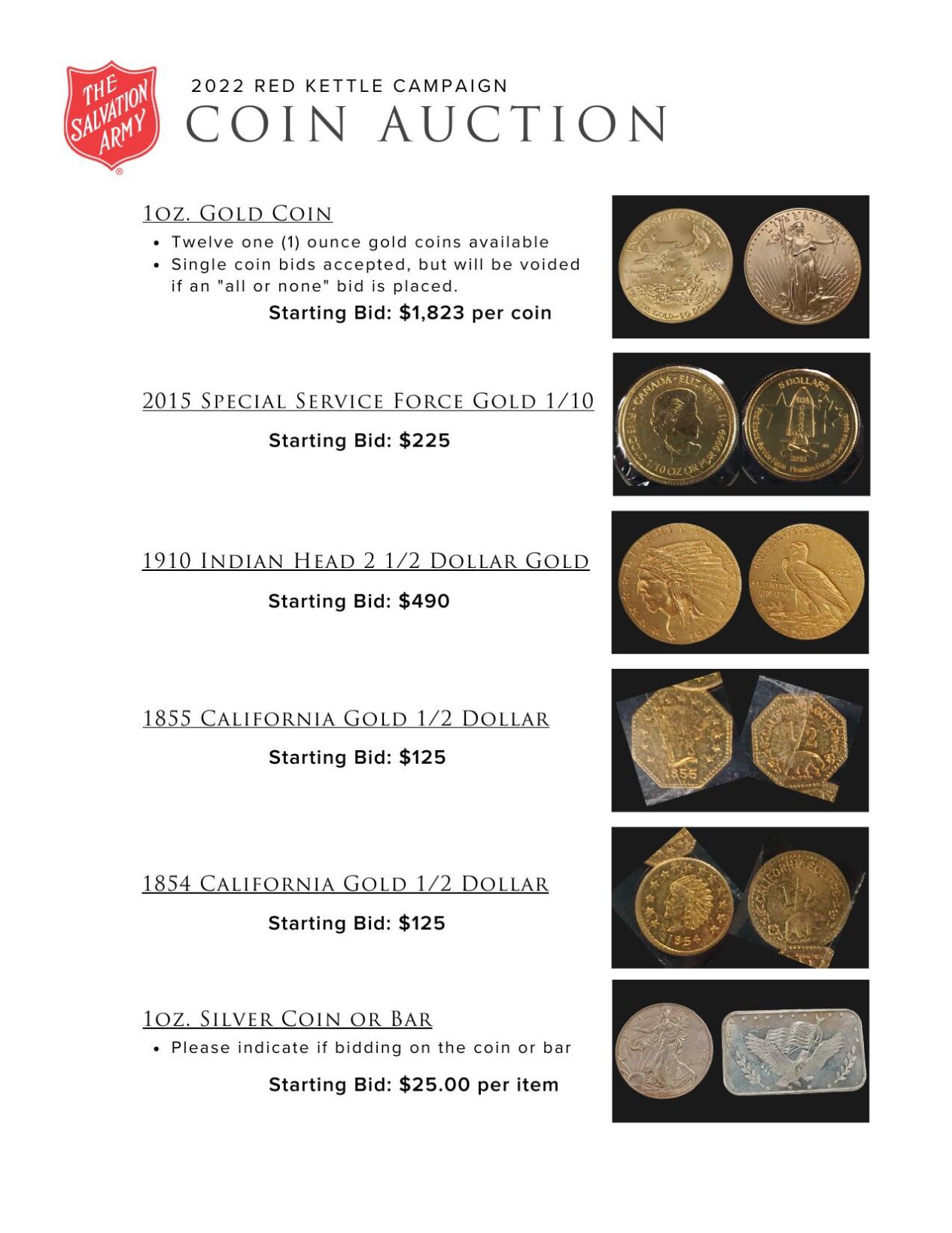 Salvation Army auction pdf