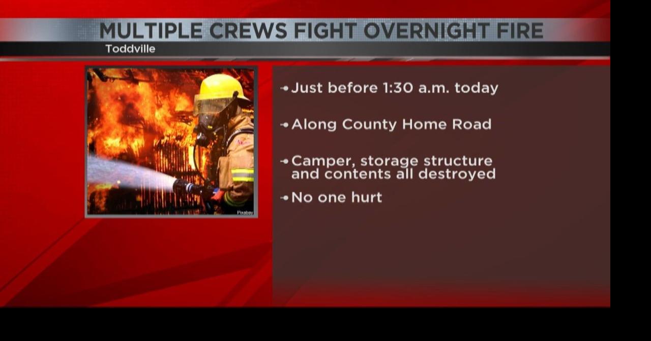 Multiple agencies respond to over night fire in Toddville Cedar
