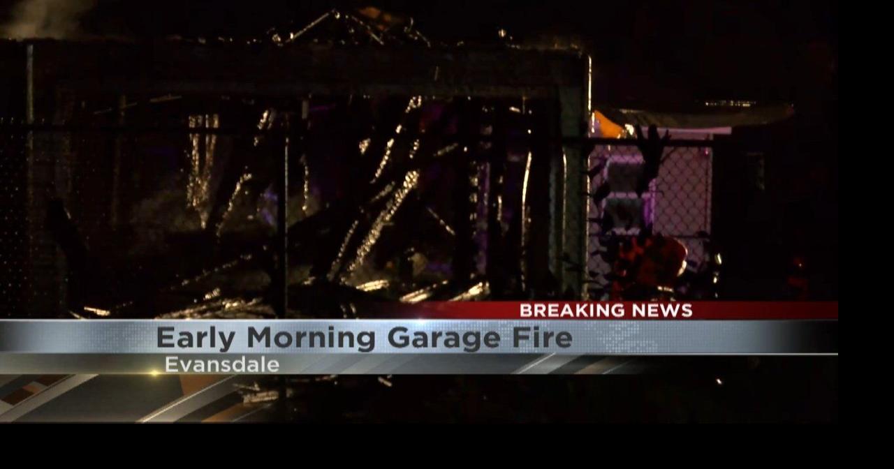 Garage damaged after early morning house fire in Evansdale Top