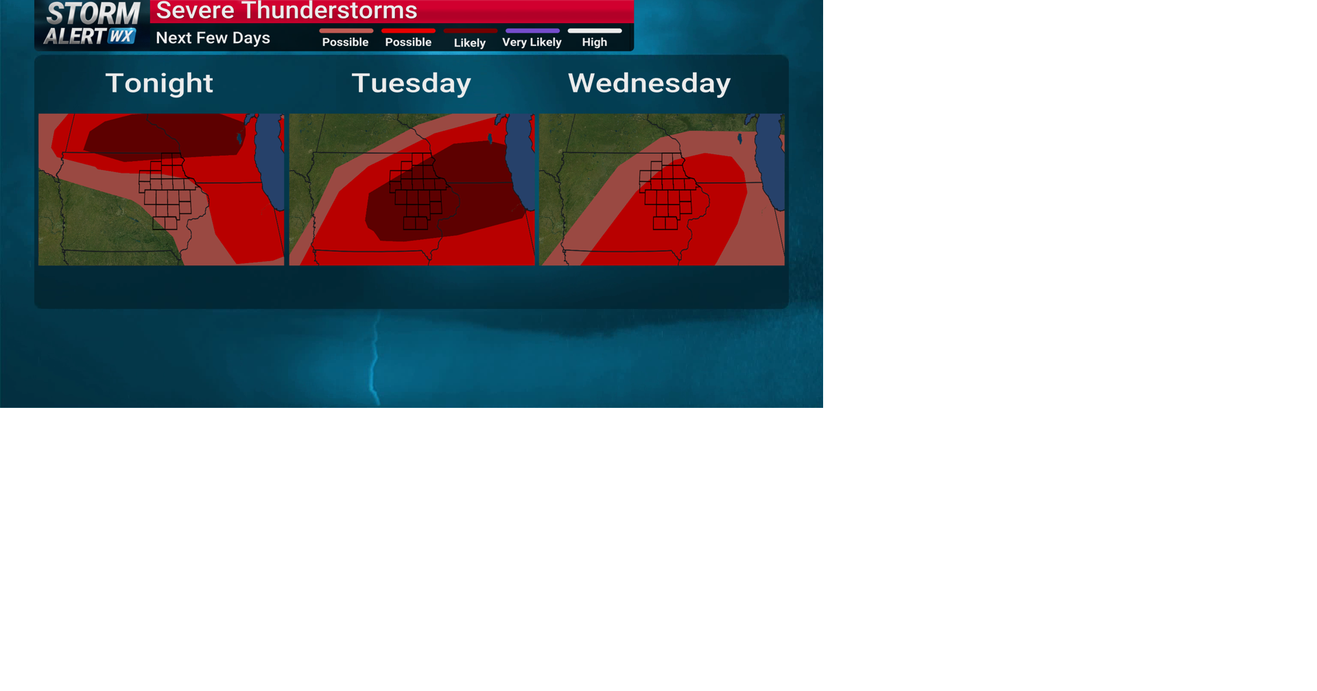 TRACKING: Chance of strong to severe storms Tuesday | Forecast | kwwl.com