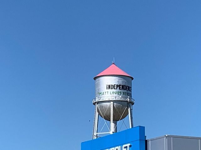 UT water tower spray painted over