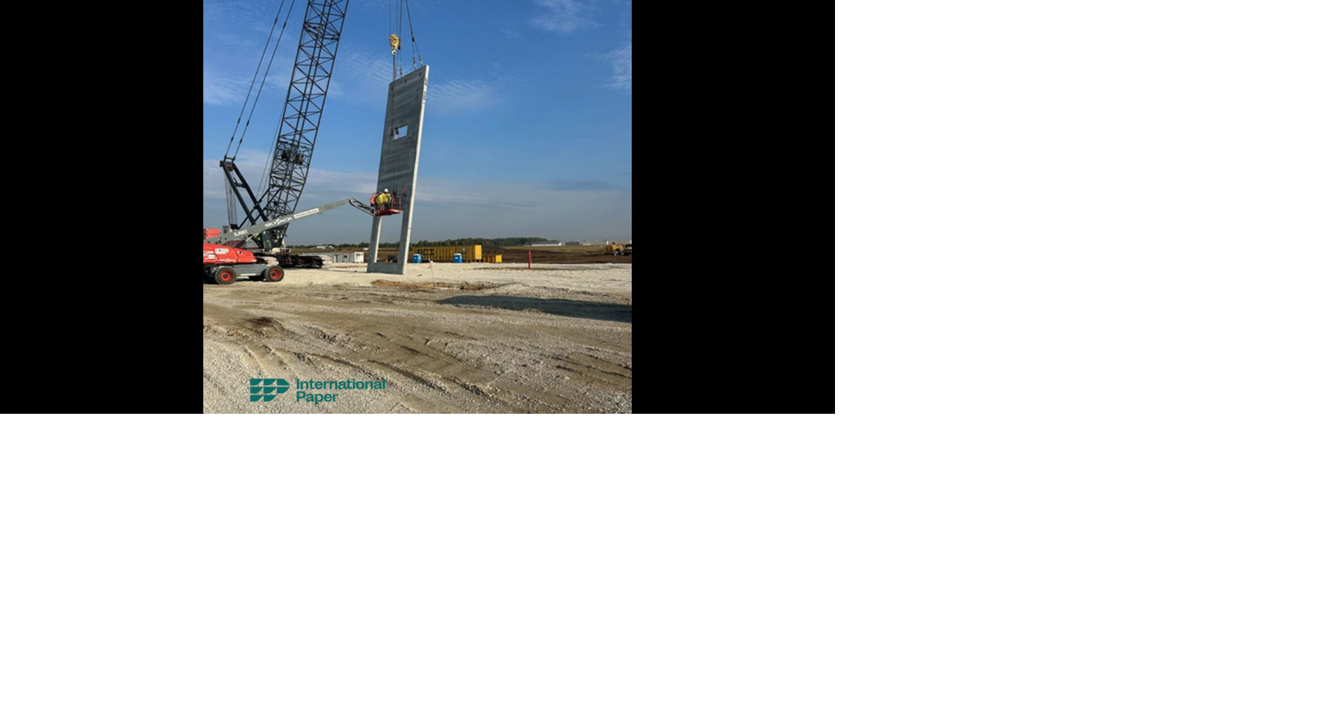 Construction taking shape at International Paper plant in Waterloo