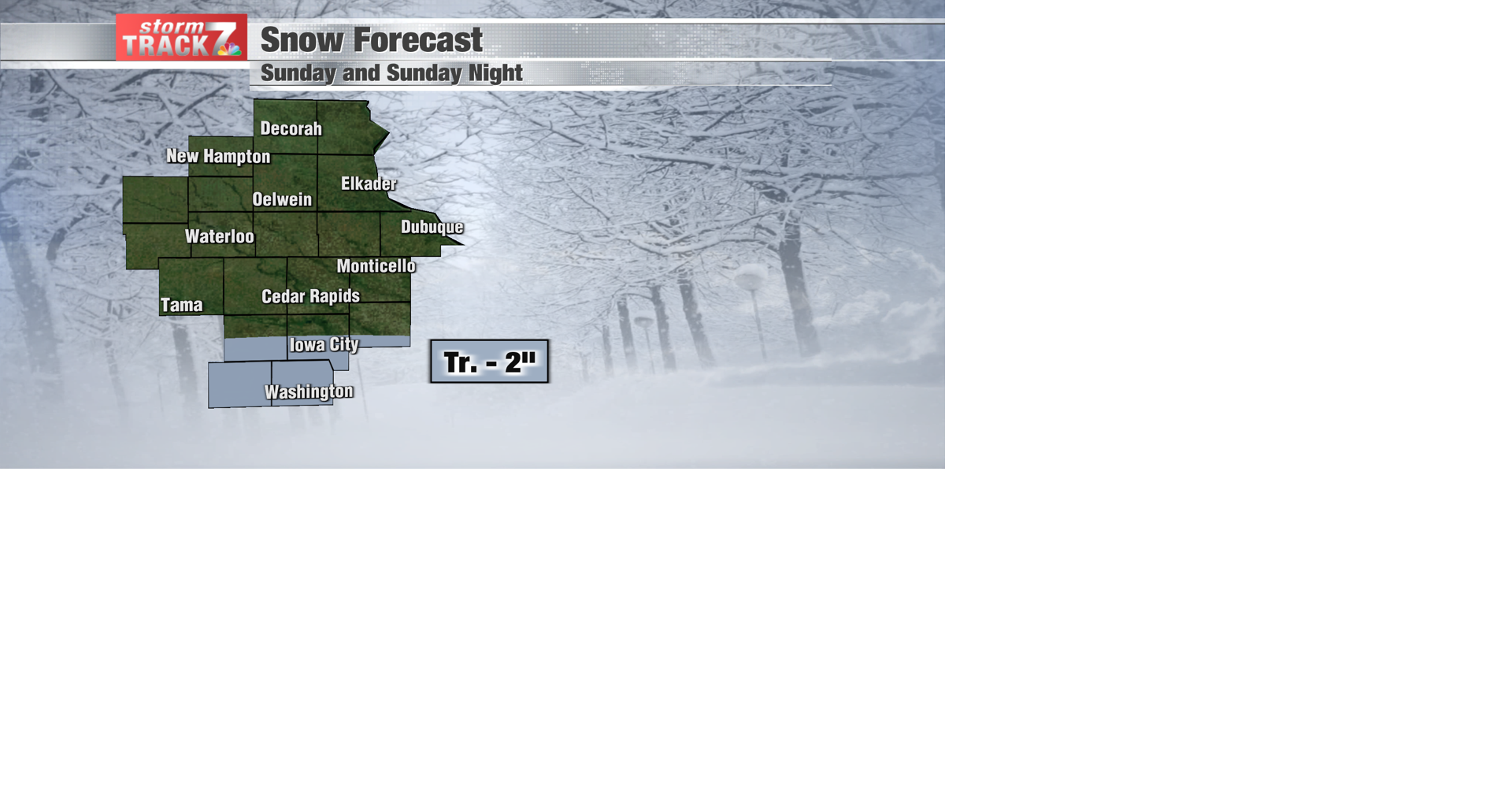 TRACKING: Chance of light snow south | Forecast | kwwl.com