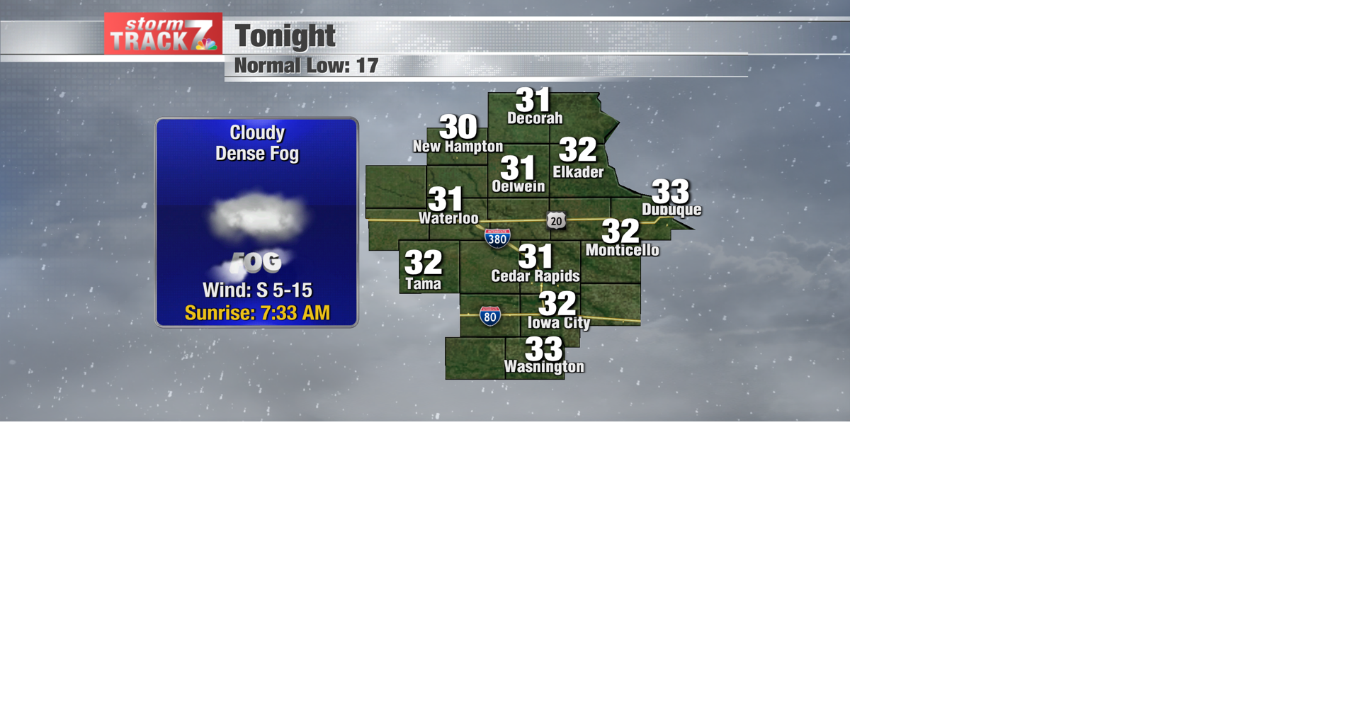 TRACKING: Dense fog continues into Monday morning | Forecast | kwwl.com