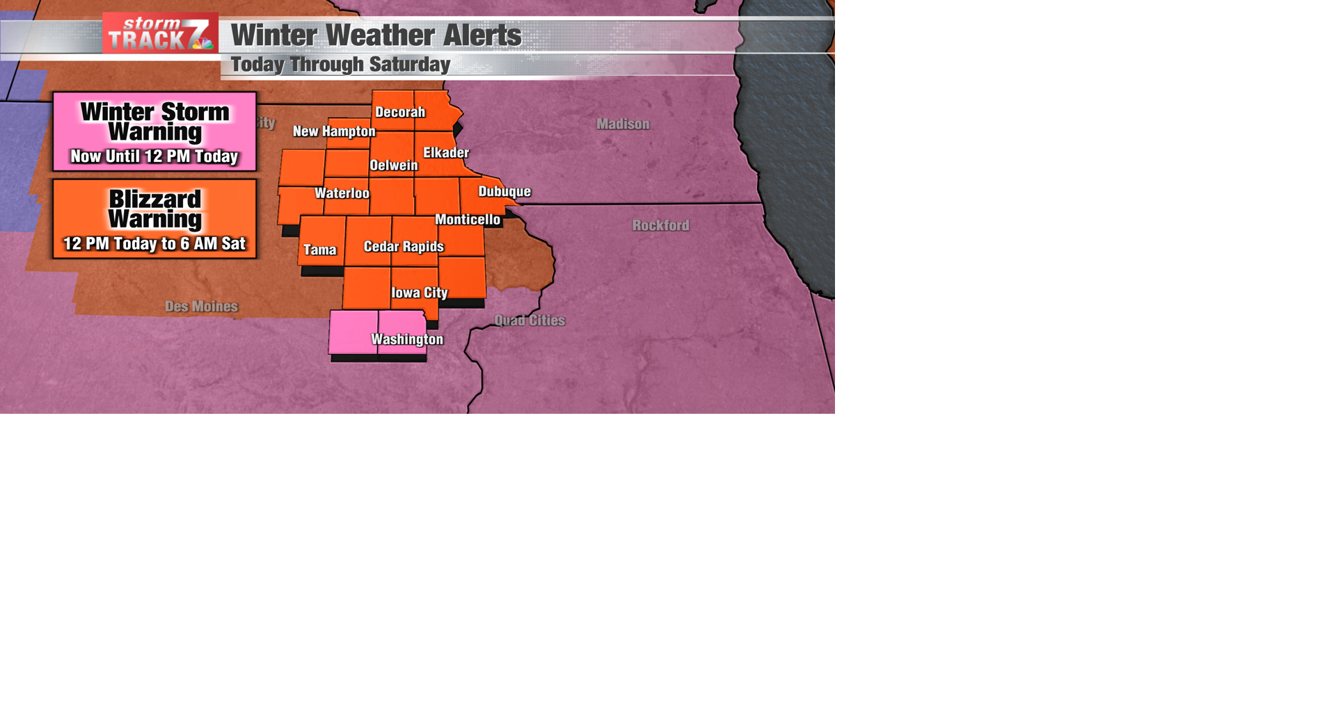 TRACKING: A Blizzard and life-threatening cold | Forecast | kwwl.com