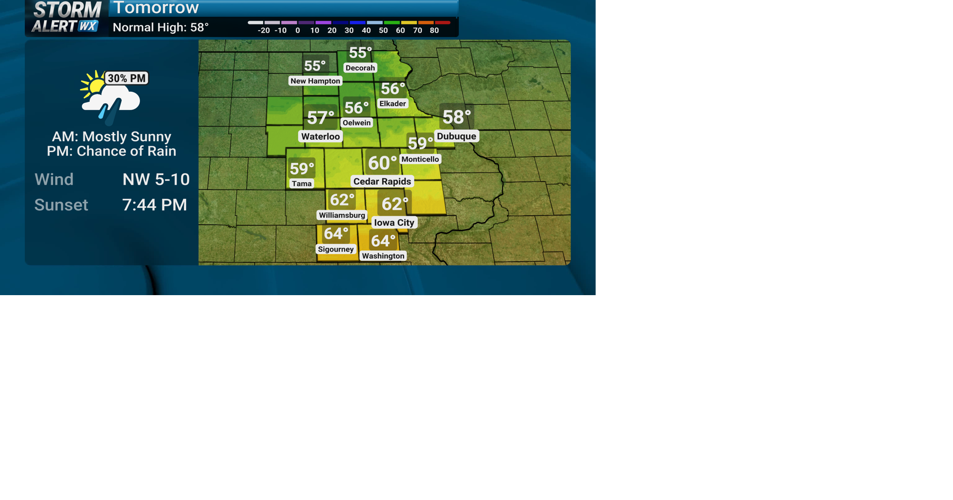 TRACKING: Chance of rain Thursday afternoon and night | Forecast | kwwl.com
