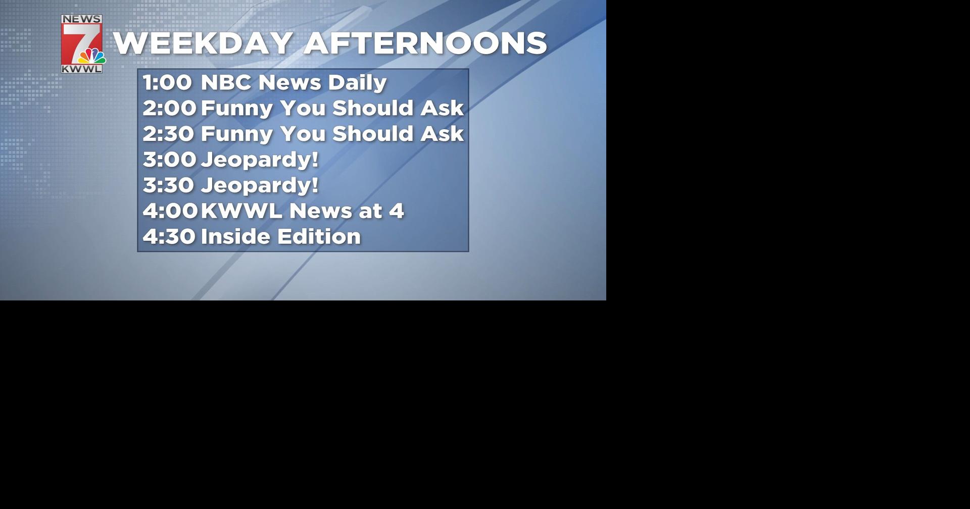 KWWL Weekday Afternoon Lineup | News | kwwl.com