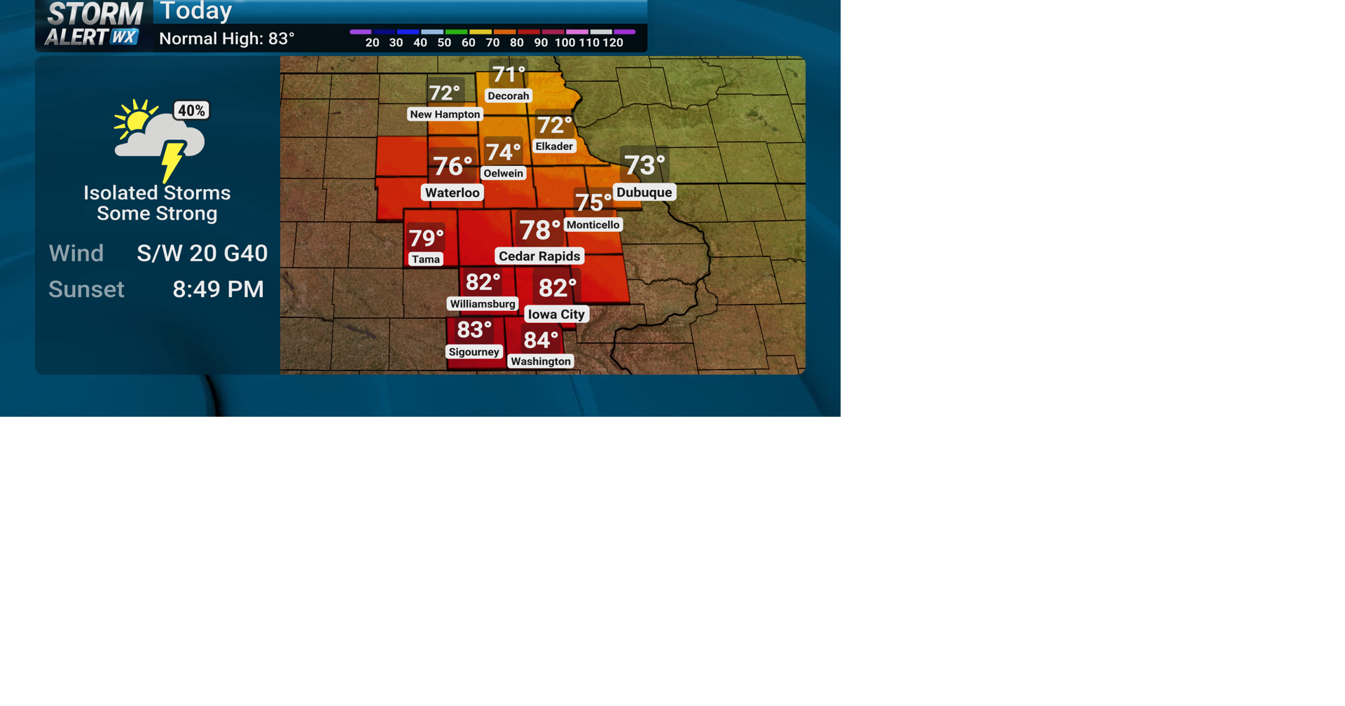 TRACKING: A few more storms possible today