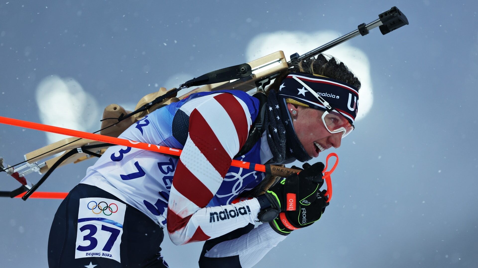 Deedra Irwin of Team United States skis during Biathlon Womens 10km Pursuit 2024 Paris Olympics kwwl