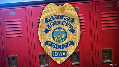 Cedar Rapids Police Badge with Lockers