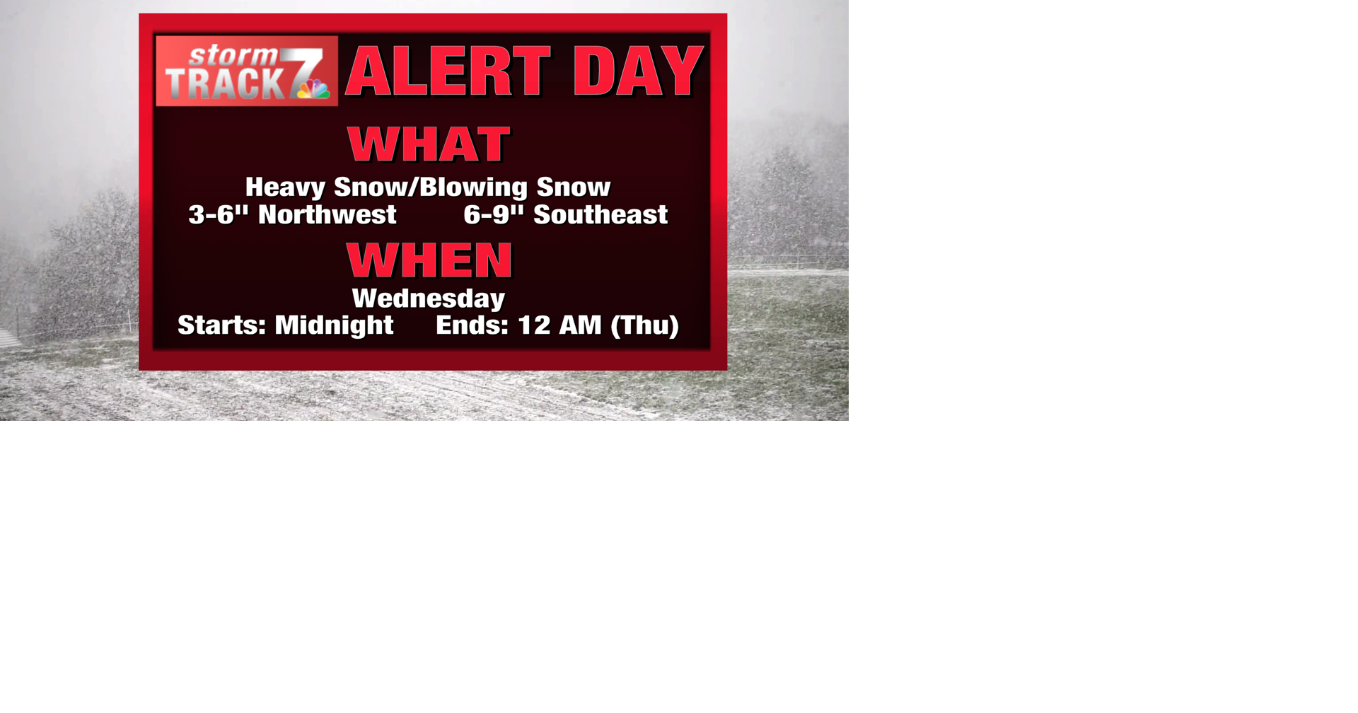 ALERT DAY: Major winter storm tonight into Wednesday | Forecast | kwwl.com