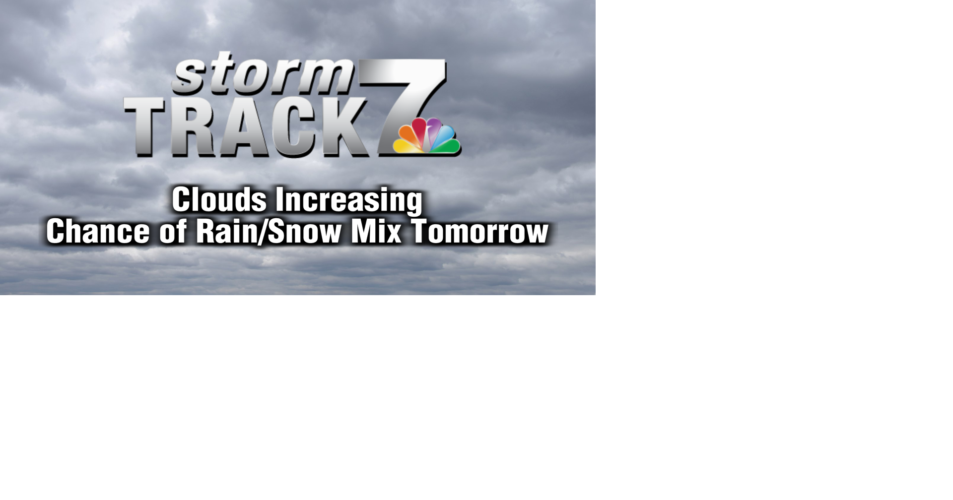 TRACKING: Mostly sunny to partly cloudy, slight chance of a mix ...