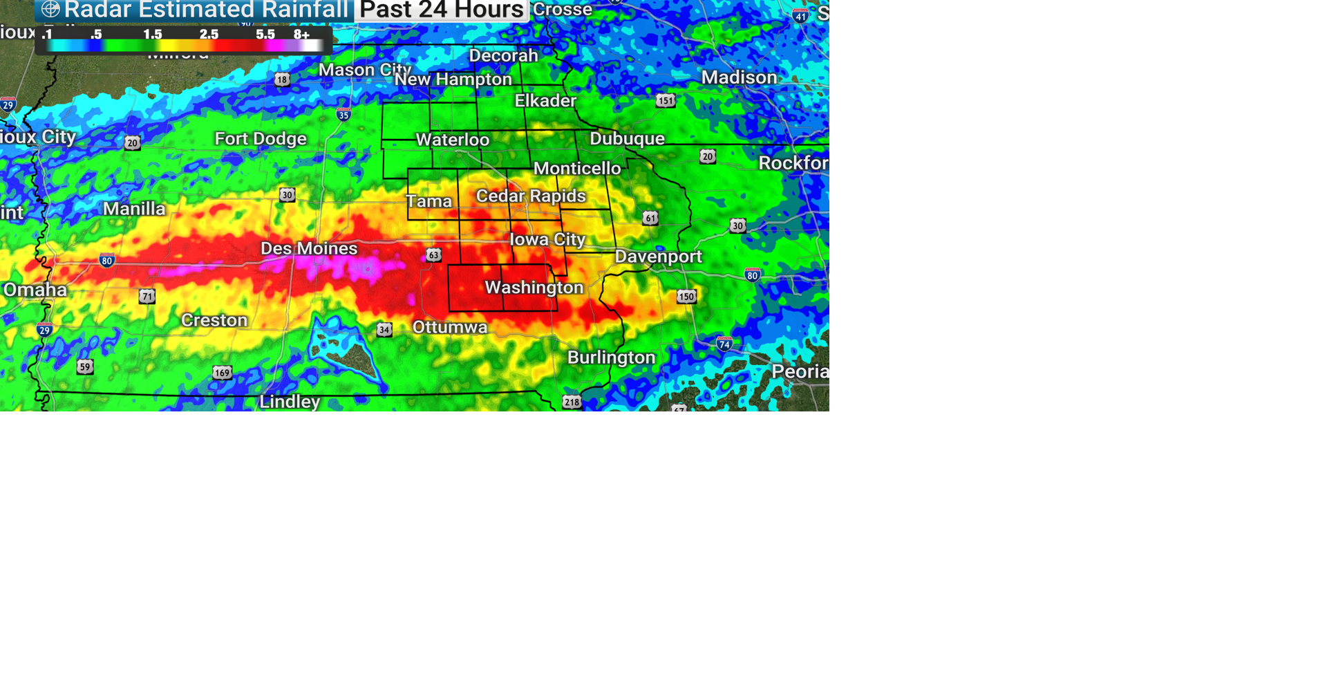 Rain totals this morning (9/9/2026)