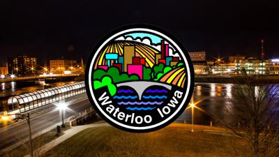 City of Waterloo Night with City Logo Web