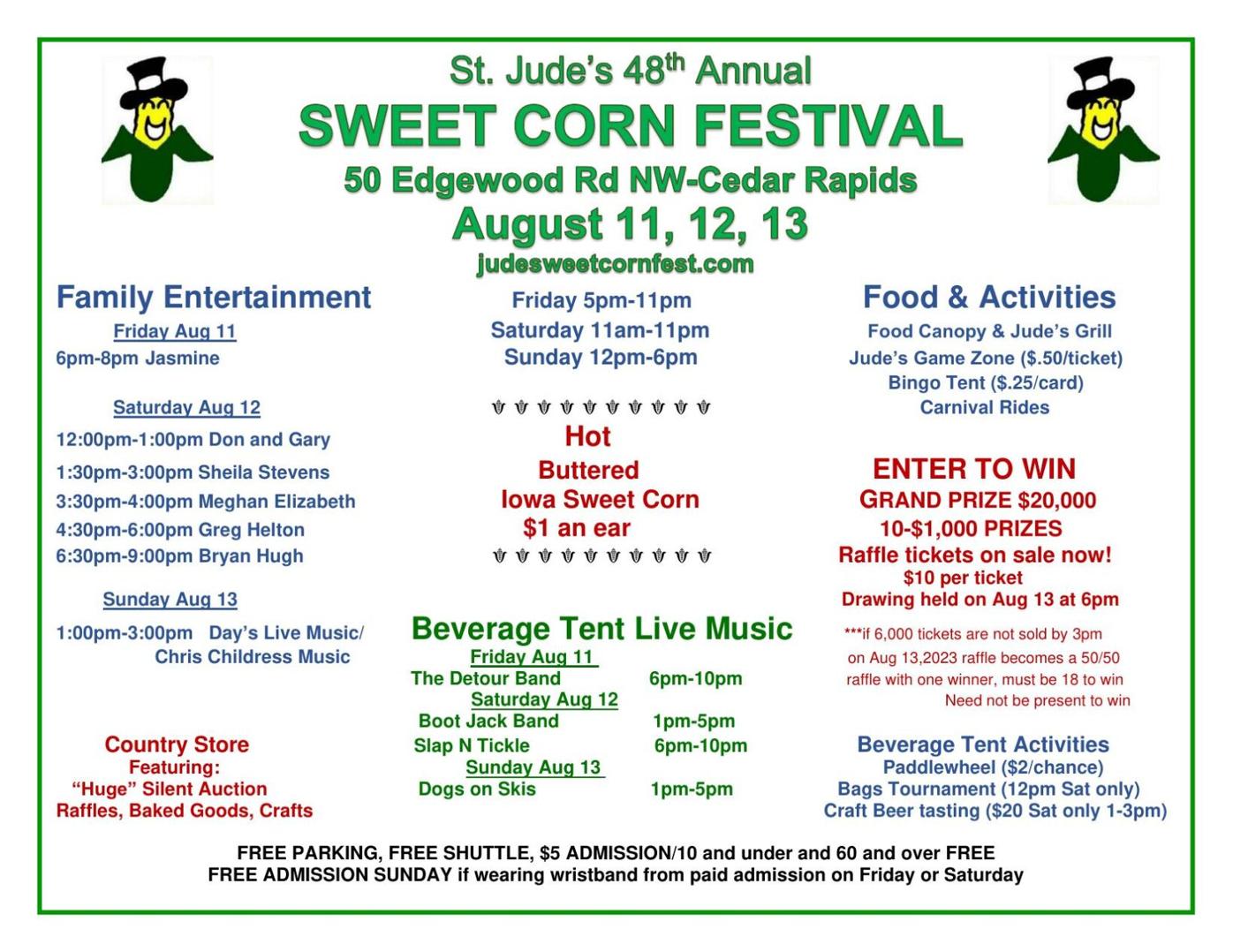 Volunteers needed ahead of Cedar Rapids Sweet Corn Festival Cedar