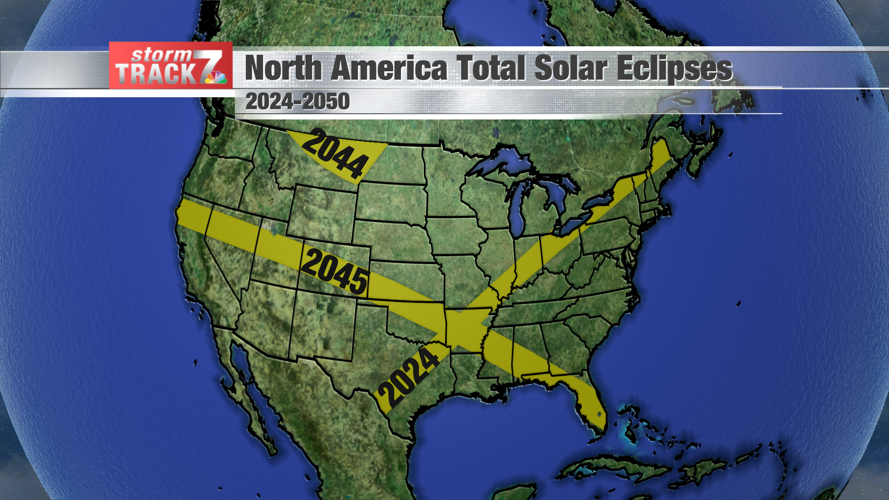A first look at the path of the total solar eclipse next month ...