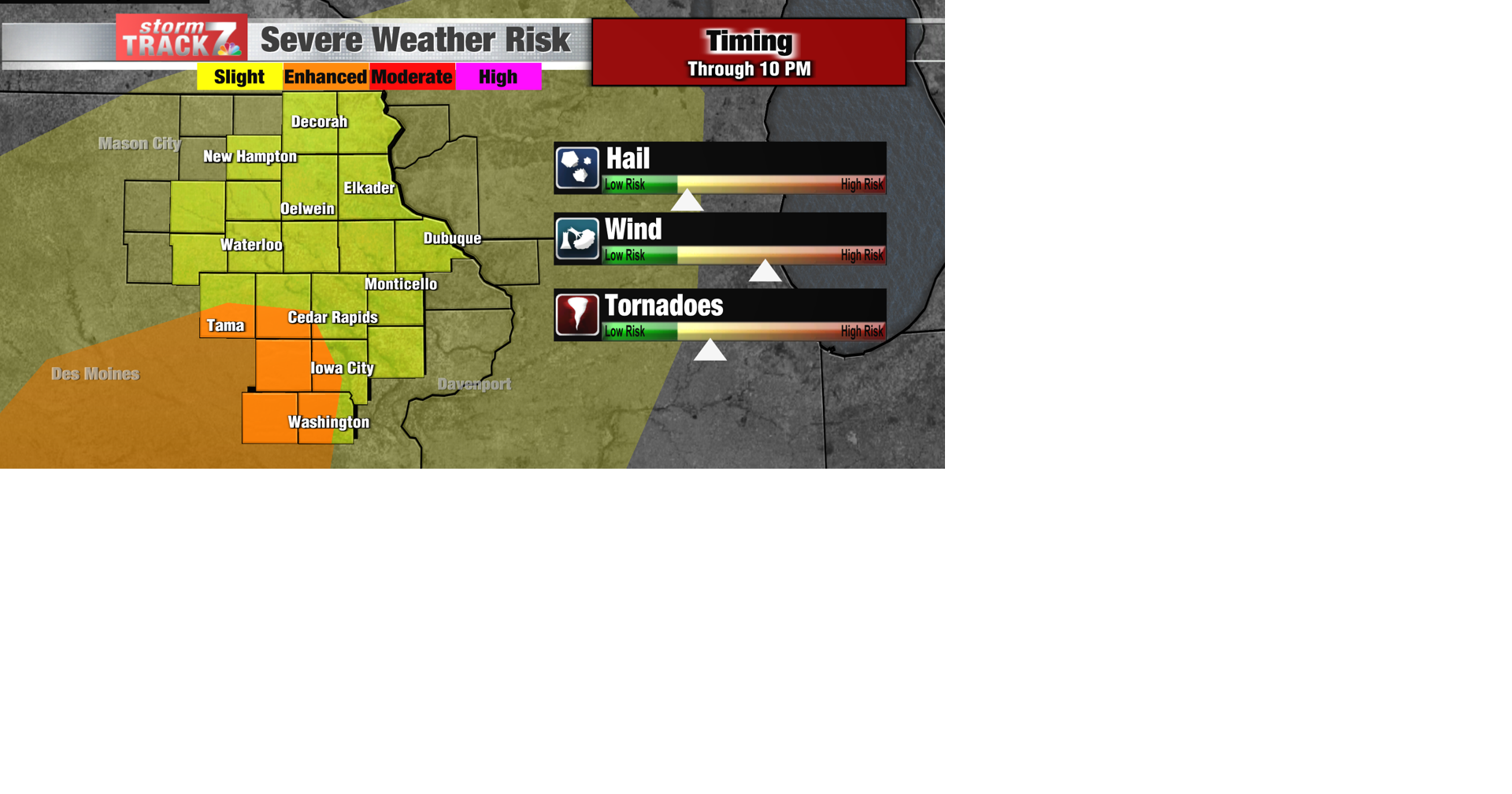 TRACKING: Chance of severe storms and strong winds | Forecast | kwwl.com
