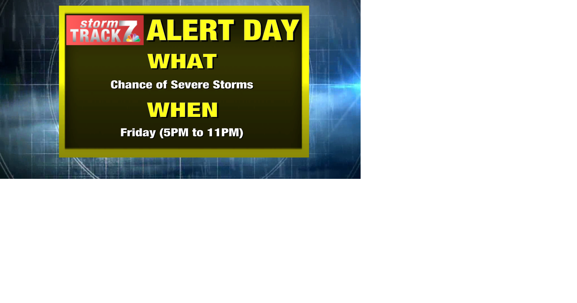 TRACKING: Chance of severe storms late Friday PM into the evening ...