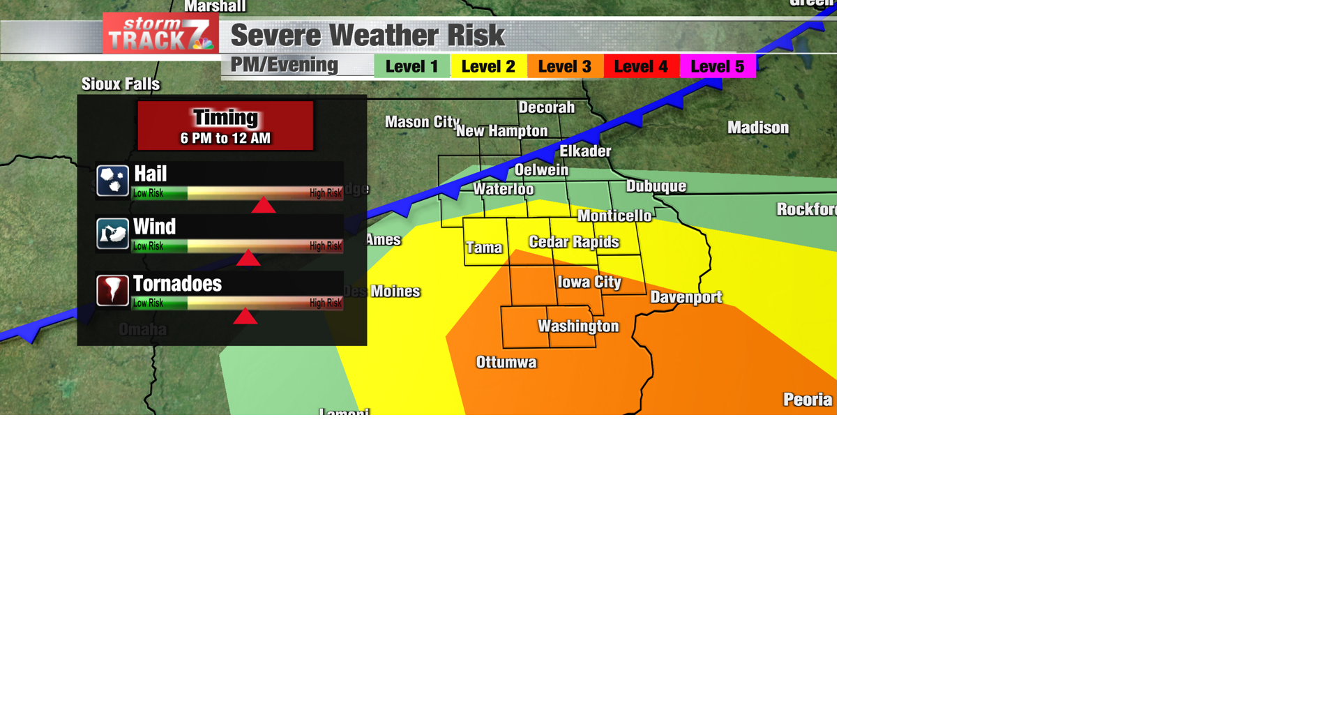 TRACKING: Strong to severe storms later today | Forecast | kwwl.com