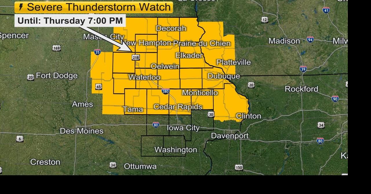 TRACKING: Severe T-Storm Watch until 7 pm