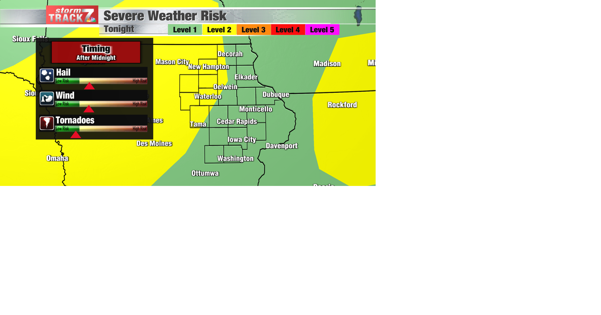 TRACKING: Severe storms possible tonight and Tuesday | Forecast | kwwl.com