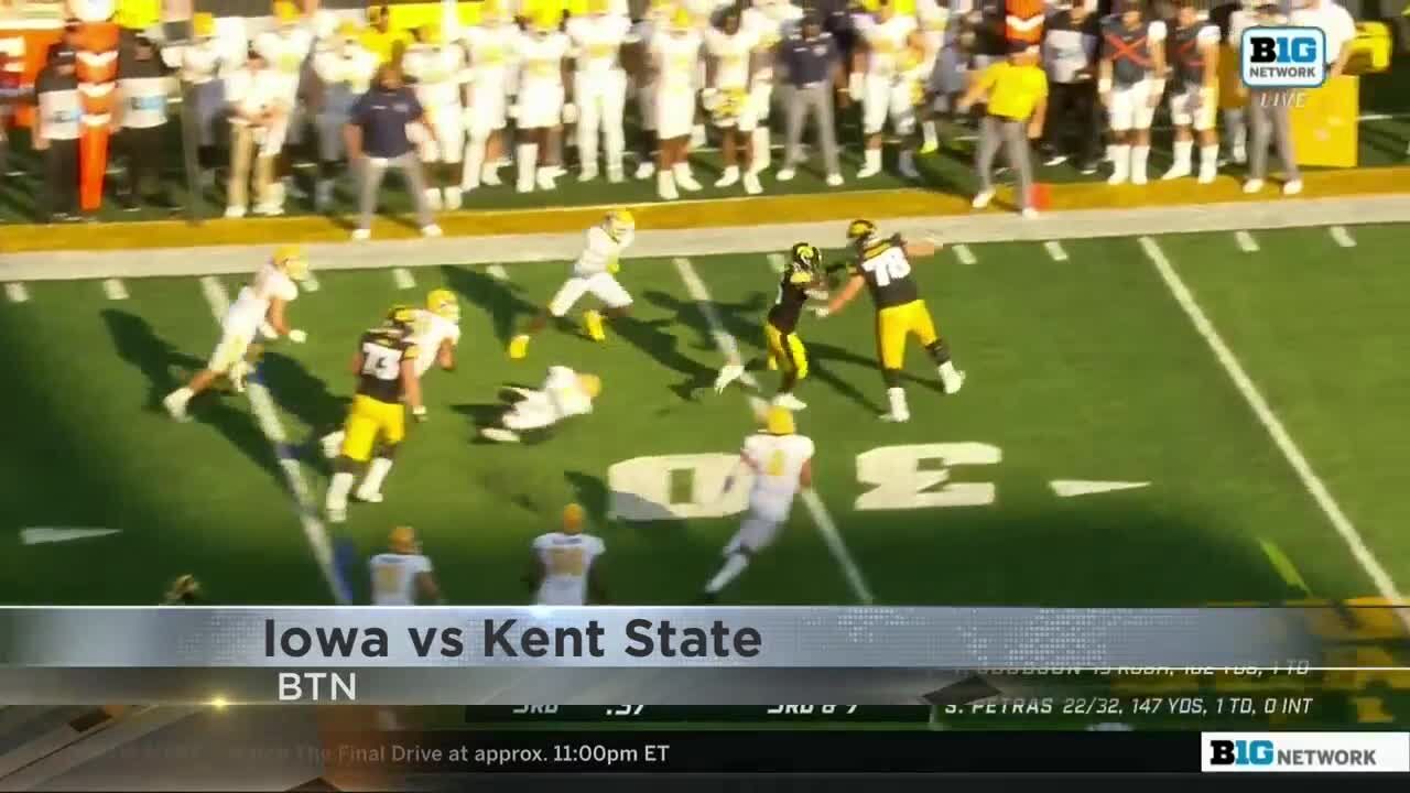 Iowa RB Tyler Goodson tallies 153 yards, 3 TDs vs. Kent State