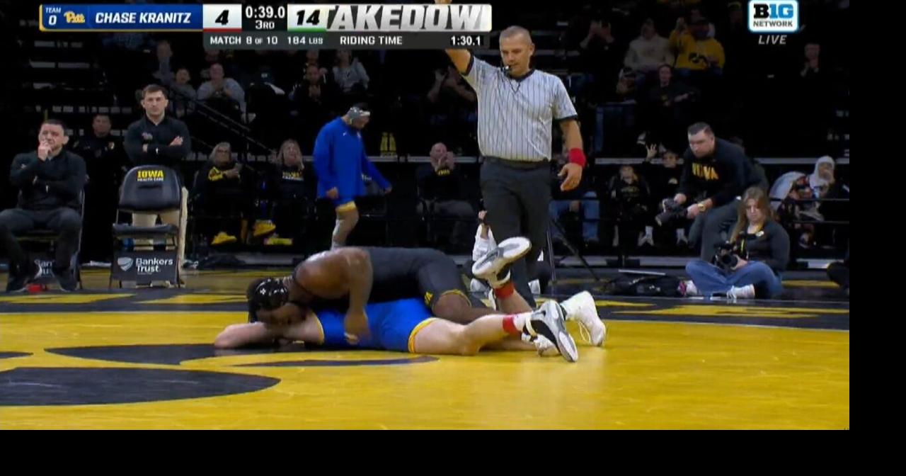 Iowa rolls by Pitt 36-0 in College Wrestling
