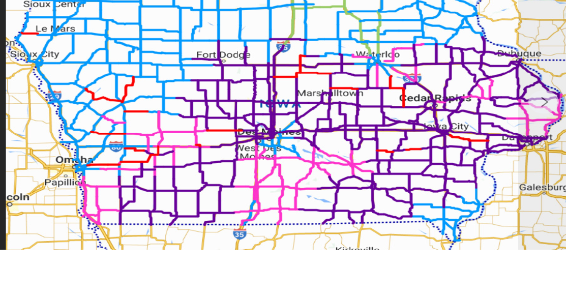 Iowa DOT map