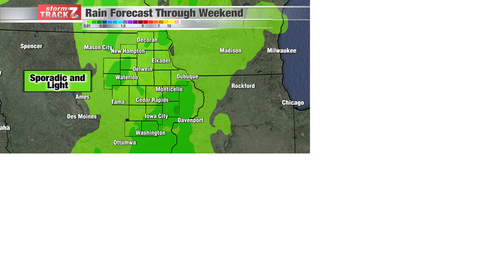 TRACKING: Light rain chances through the weekend | Forecast | kwwl.com