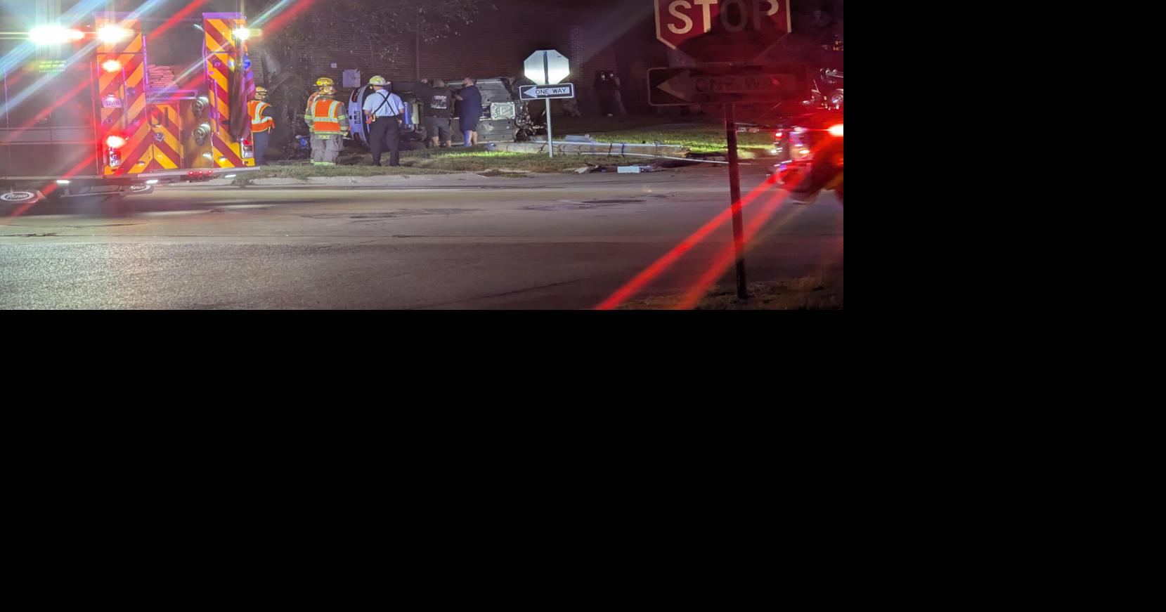 At least two power lines in Waterloo downed after crash involving car that flipped