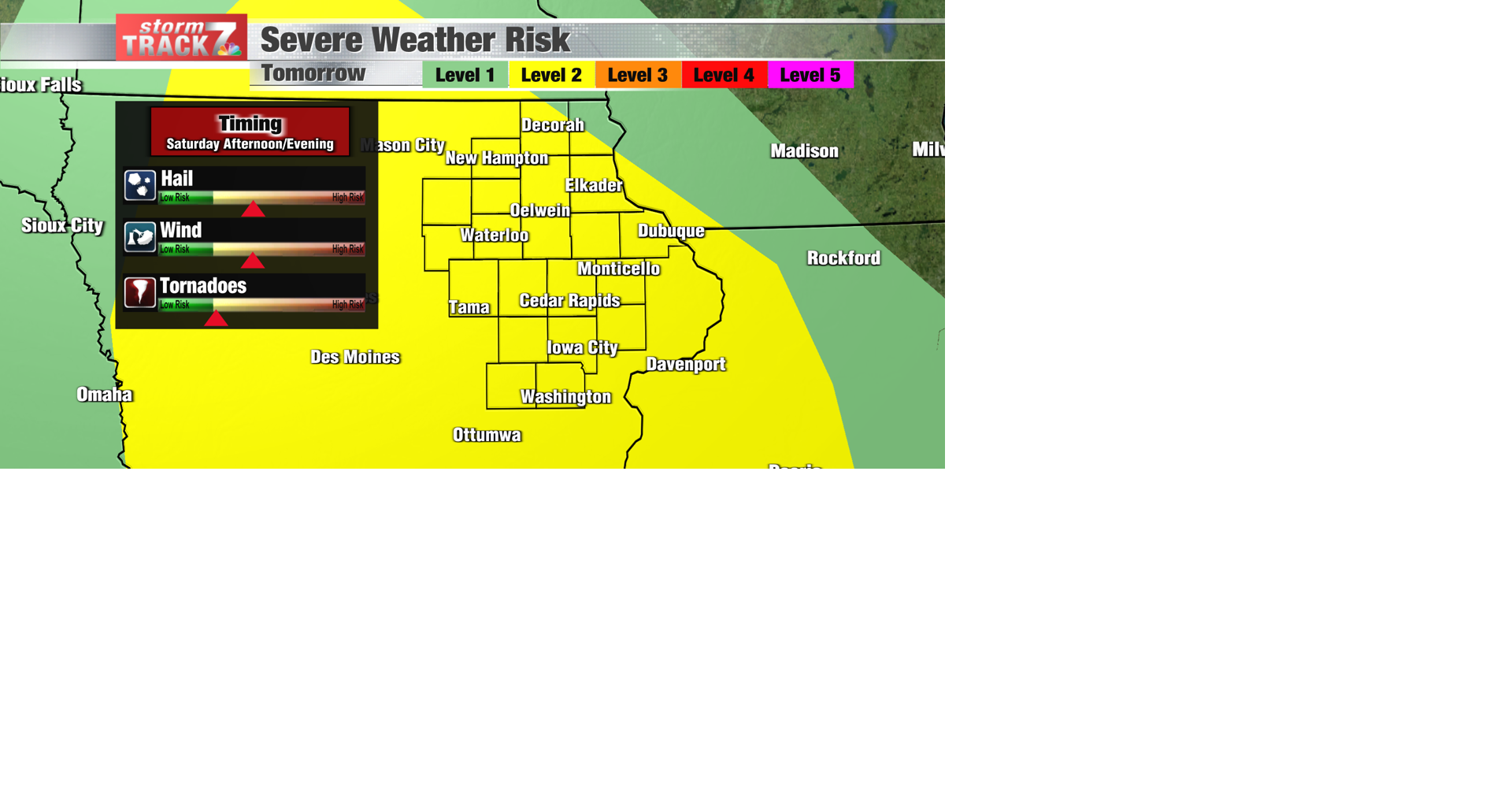 TRACKING: Severe storms chance on Saturday | Forecast | kwwl.com