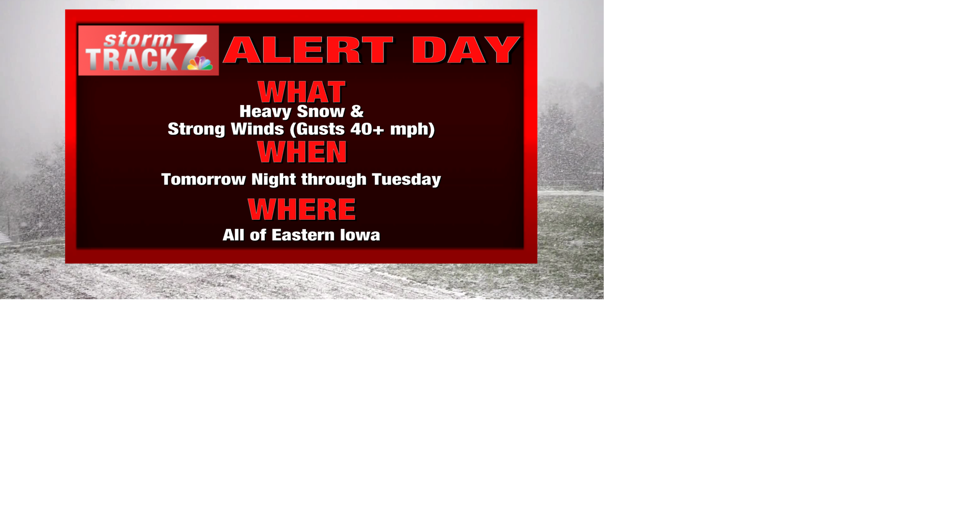 TRACKING: Red alert day for winter storm Monday night thru Tuesday ...