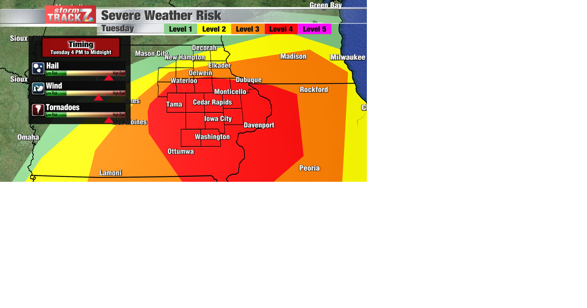 TRACKING: Severe Storms Possible Tuesday | Forecast | kwwl.com