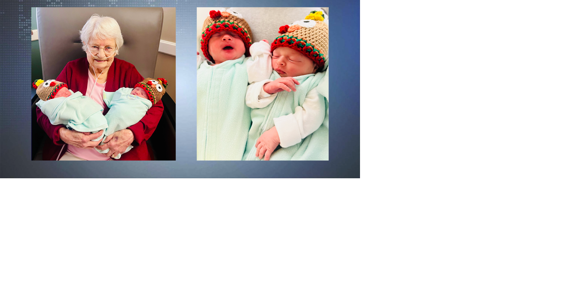 Decades Later, Twin Mother Welcomes Twin Great-Great-Grandchildren