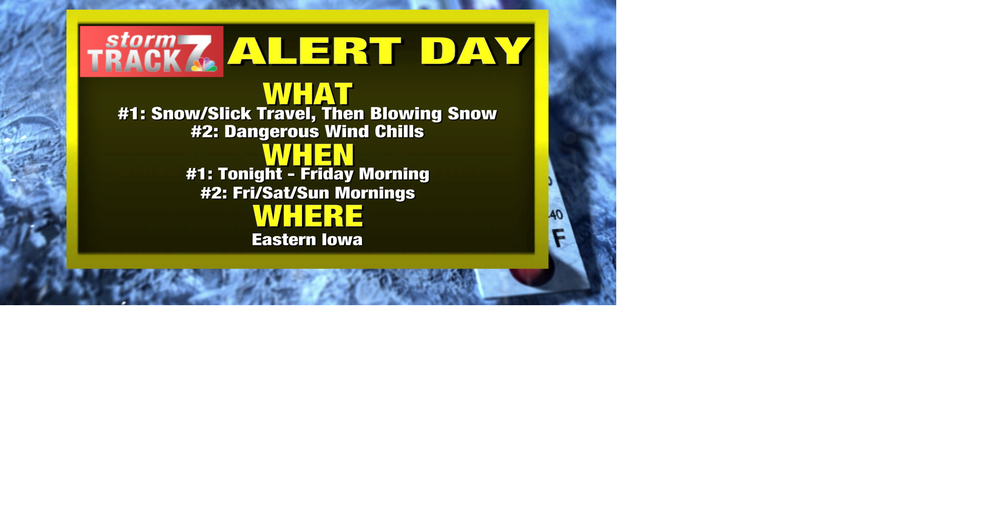 TRACKING: Snow and Dangerous Wind Chills | Forecast | kwwl.com