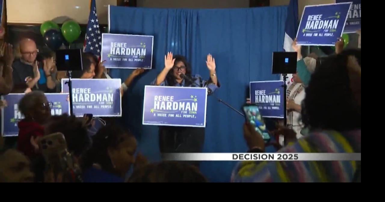 Iowa Democrats celebrate as Renee Hardman wins Senate election