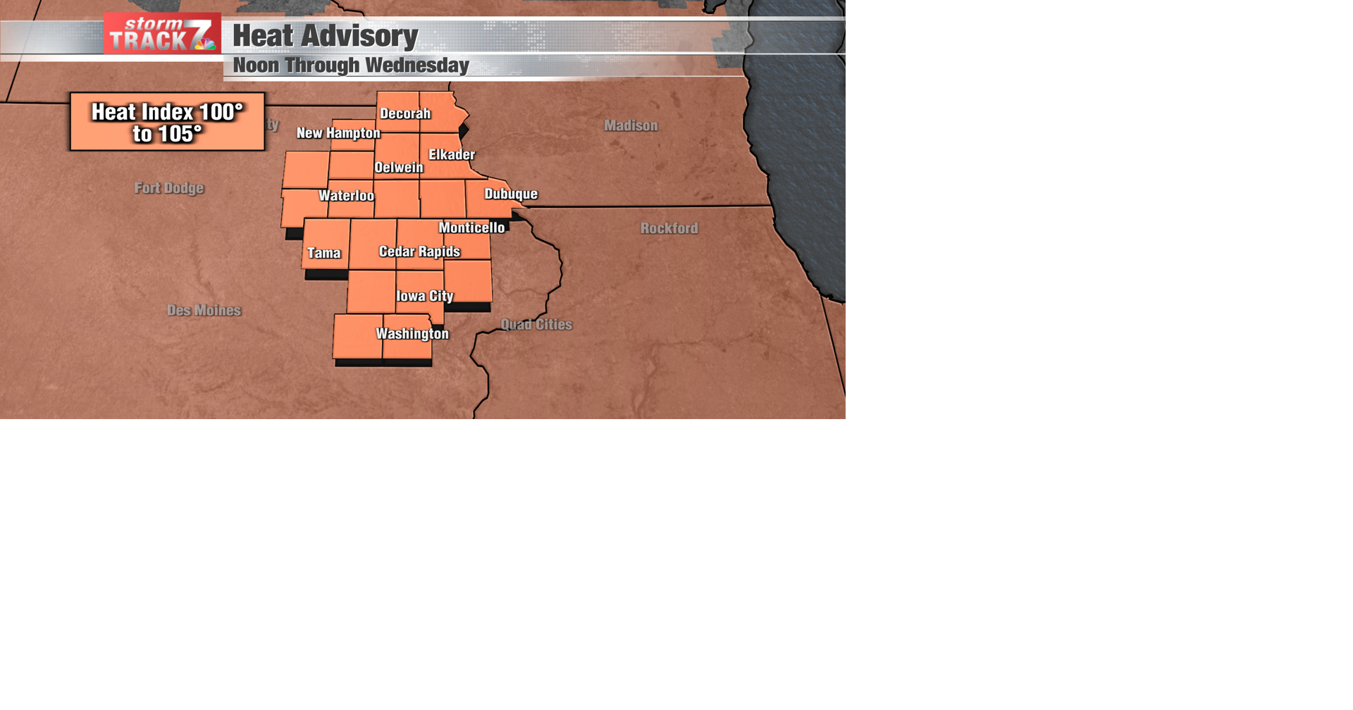 TRACKING: Scorching heat and high humidity | Forecast | kwwl.com