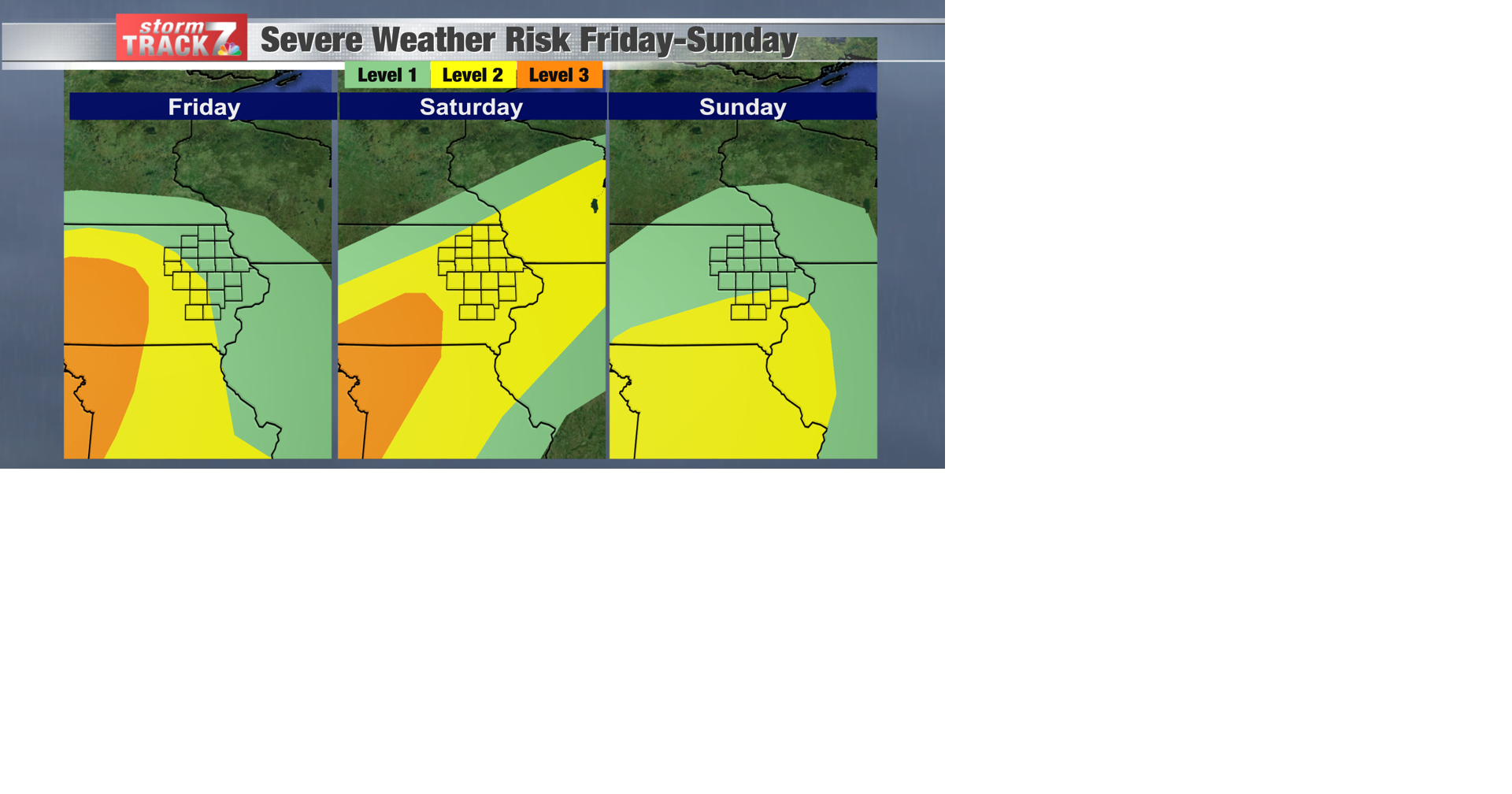 YELLOW ALERT DAY: Tracking severe storm chances today through Sunday ...
