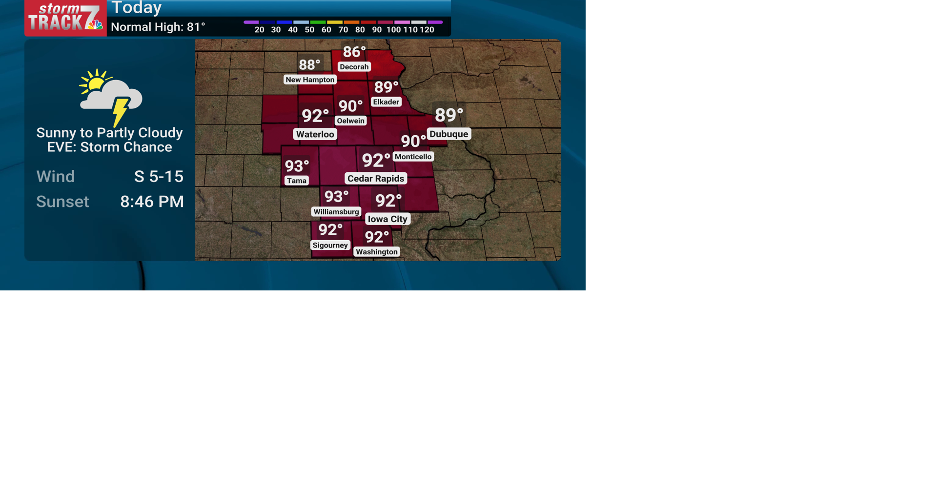 TRACKING: Hot today with late storm chances | Forecast | kwwl.com