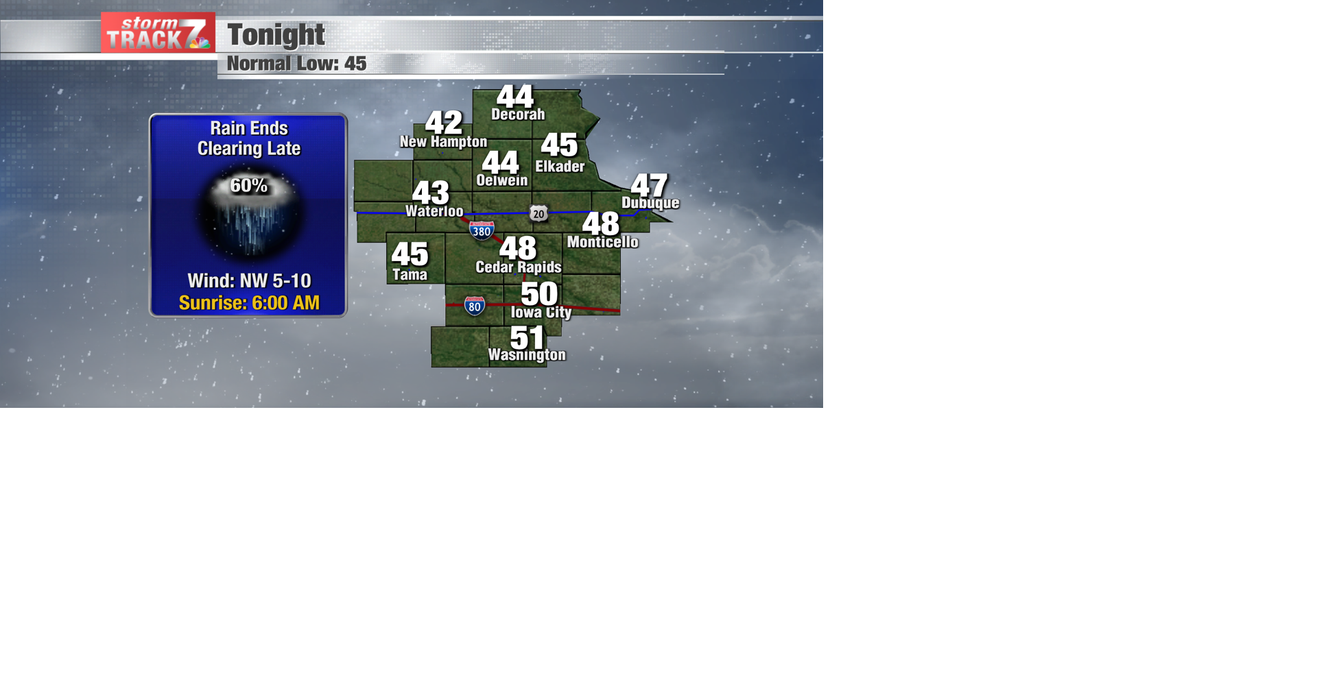 TRACKING: The next chance of rain Saturday morning | Forecast | kwwl.com